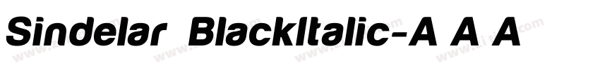 Sindelar BlackItalic字体转换